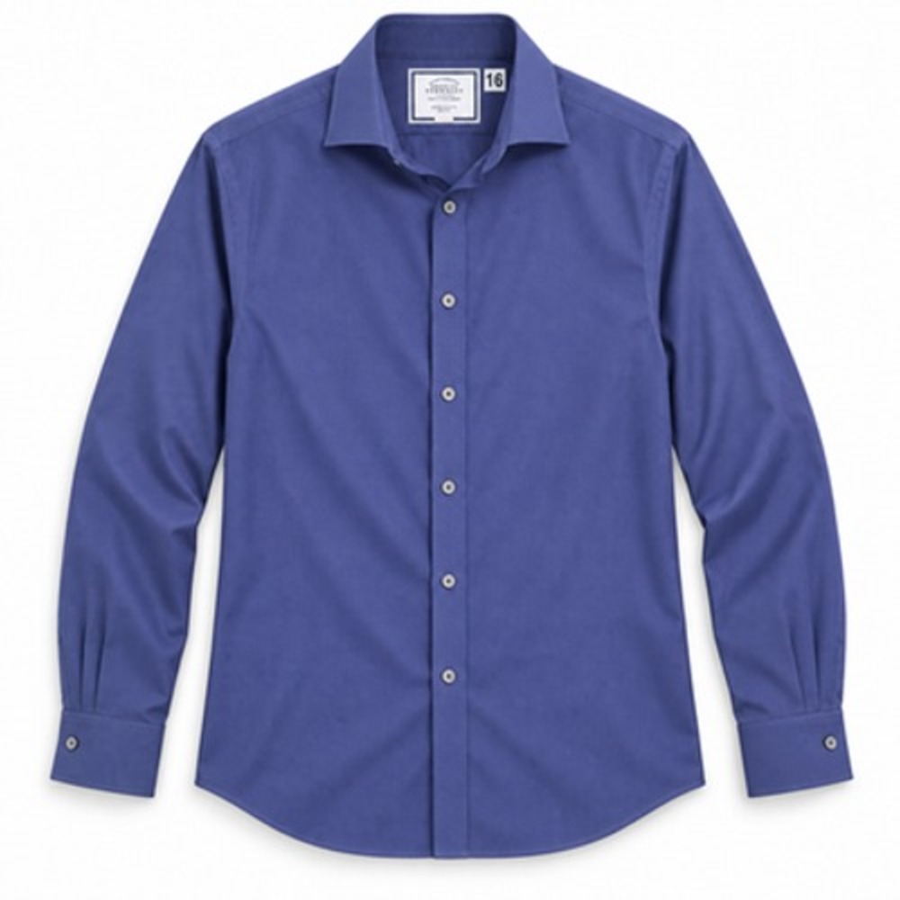 Charles Tyrwhitt Dress Shirt Mens 17/37 Blue Extra Slim Fit Non Iron Cotton